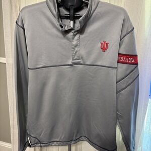 Indiana University Hoosiers Mens Performance Pullover  XL  1/4 Snap UI